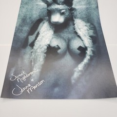 Signed Jenna Manson Horror Photography 11 X 17 BLACK AND WHITE BUNNY