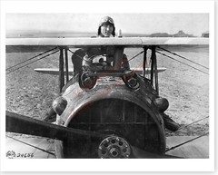 WWI World War One I Eddie Rickenbacker Photo In His Spad 94th Aero Squadron