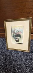 rare Wallace Nutting Hand-Colored Floral, all original, approx. 9″x 10.5″