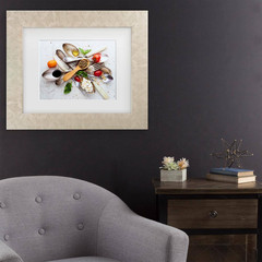 Aleksandrova Karina Spoons and Salad Matted Framed Photography Wall Art 19.5 In.