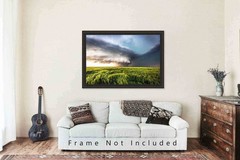 Storm Photography Print: Kansas Supercell Thunderstorm Extreme Weather Picture
