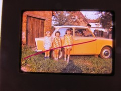 Trabat Trappi color slide GDR three girls from the 70s