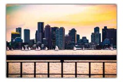 Boston Skyline Sunset – Fine Art Photography Prints – View from Pier’s Park