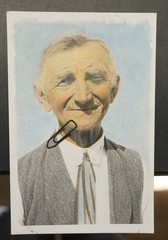 Photo Portrait Old Man Farmer Color Colored Model View Postcard Beard Picture