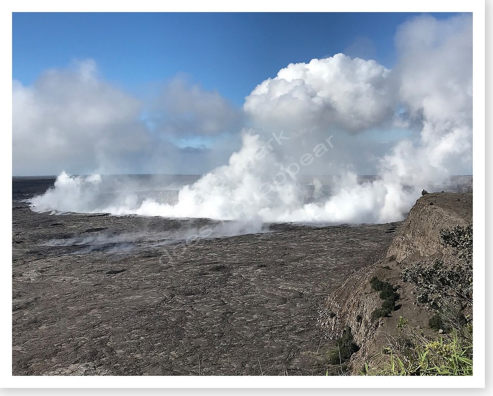 Heavy Steam From Halema‘uma‘u Kilauea Volcano Silver Halide Photo 2018 Hawaii