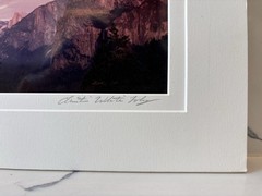 Yosemite Matted Photograph, “Yosemite Valley Sunset”, National Park America Art