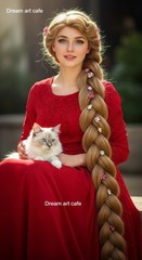 DESIGN Photo Digital ai Collage Image Picture Background long girl Rapunzel