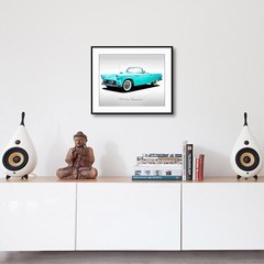 Classic Cars – 1955 Ford Thunderbird – Thunderbird Blue – Print
