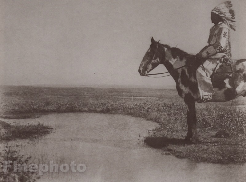 c1900/72 Edward Curtis Native American Indian Photogravure Chief Horse Photo Art