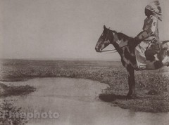 c1900/72 Edward Curtis Native American Indian Photogravure Chief Horse Photo Art