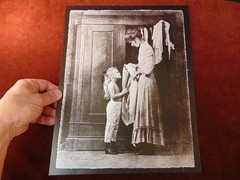 3 HENDRICKSON Metal Art Prints 1970s COUNTRY KITCHEN Wash Day GETTING DRESSED !!