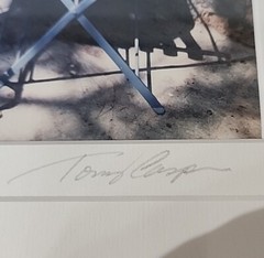 TONY CASPER Signed Photograph Double Matted Framed AGEAN SUNRISE HYDRO GREECE