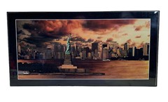 Boris Vyatkin New York City Skyline Statue Of Liberty Framed Photograph Color