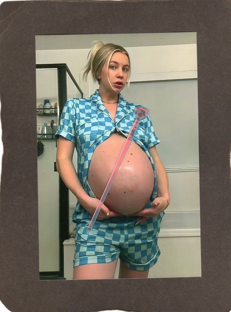 Lp21) Photo Woman Art Model Woman Pregnant.