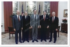 Five US Presidents Nixon Ford Carter Reagan And H.W. Bush Silver Halide Photo