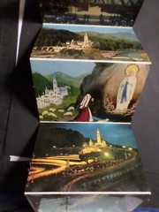 Notebook 10 Photos Souvenir of Lourdes, Virgin, St Bernadette 7.5 x 10.5 cm