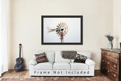 Country Photography Print – Picture of Aermotor Windmill Head in Oklahoma