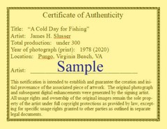 Sunset Fisherman Seascape Original Limited-Edition Miniature Slusser COA