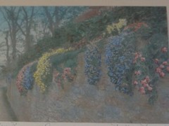 Wallace Nutting A Garden Running Over Signed Original Matt and Frame