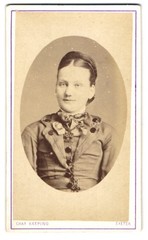 Photograph Cha. Keeping, Exeter, 1 Exe Bridge, Young Lady with Hair Net