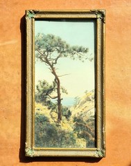 FREDERICK W. MARTIN Hand-Tinted Hand-Color Photo Torrey Pines 8.75″ x 4.75″ VGC