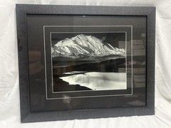 7 Framed & Matted Ansel Adams Prints: Denali, Winter Storm, Siesta, Etc