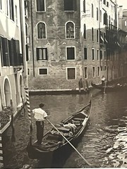 Jesse Kalisher Gondoles Working the Canal Venice Italy Signed By Artist Framed