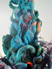 Alberto Seveso Colorful Ink Water Abstract Canvas Wall Art Modern Photography