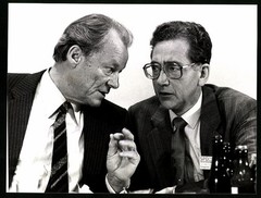 Photograph WEREK, Munich, Willy Brandt and Erhard Eppler at the SPD Party Congress in