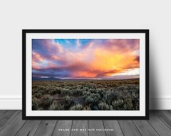 Southwest Photography Print – Storm Clouds Over Sagebrush near Taos New Mexico