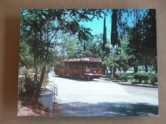 Hollywood Red Car Locomotive Color Photograph PE 717 Railway Pacific Electric