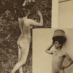 Man Woman Collotype Photo Plate 1905 Naked Couple Gay Interest Outdoor Pluschow