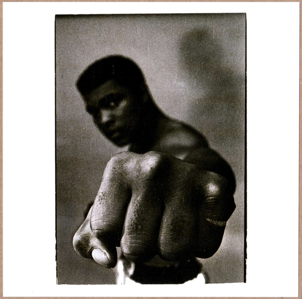 SIGNED THOMAS HOEPKER MUHAMMAD ALI SHOWING OFF HIS LEFT FIST 1966 LTD 6 x 6