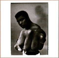 SIGNED THOMAS HOEPKER MUHAMMAD ALI SHOWING OFF HIS LEFT FIST 1966 LTD 6 x 6