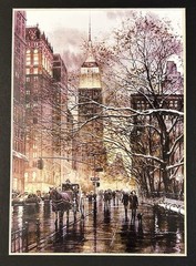 Lot Of 5 Matted Photo Prints Of NYC New York City Skyline 8×10