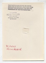 DIZZY GILLESPIE 5×7 Photograph by HERB SNITZER B&W Photo Jazz