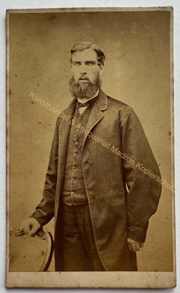 orig. CDV Photo Photograph Picture Old Fashion Man Gentleman Circa 1865 Knights London