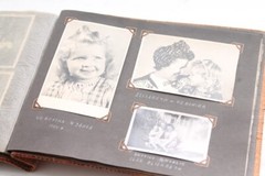 Old Photo Album with BW Photos Pictures Vintage Family Military Collector