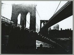 New York City Brooklyn bridge vintage photo R. Baldwin