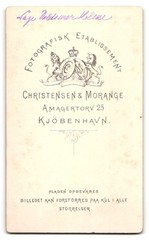 Photograph Christensen & Morange, Kjöbenhavn, Amagertorv 25, portrait Mr. Forest