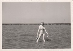 Vintage Photo Beautiful Woman in Swimsuit Fashion Snapshot 1950s-2