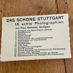 Vintage, pre-WWII photo postcard book titled Das schöne STUTTGART 16 pic set