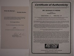 Rare George St Pierre Autograph Limited Fine Art Photograph by Eric Williams 3/3