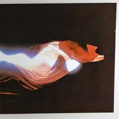 ART – Large Signed Joann Harrison Photograph 48×35 Antelope Canyon On Metal
