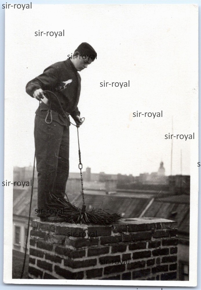 Chimney Sweep – 1930s – Craft Profession Work – Photo 5x8cm