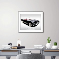Classic Cars – 1954 Chevrolet Corvette – Black – Print