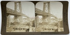 USA New York Brooklyn Bridge Bridge Metallic 1904 Photo Stereo Vintage