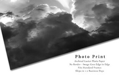Celestial Photography Print – Sunbeams Bursting Through Storm Clouds in Oklahoma
