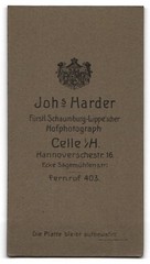 Photograph Joh. Harder, Celle, Hannoverschestr. 16, Soldier of 77th regiment in