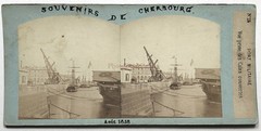FRANCE Cherbourg Military Port August 1858 Photo Stereo Vintage Album